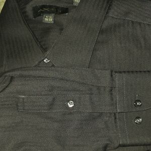 Axist Men's Black  Button Down Dress Shirt